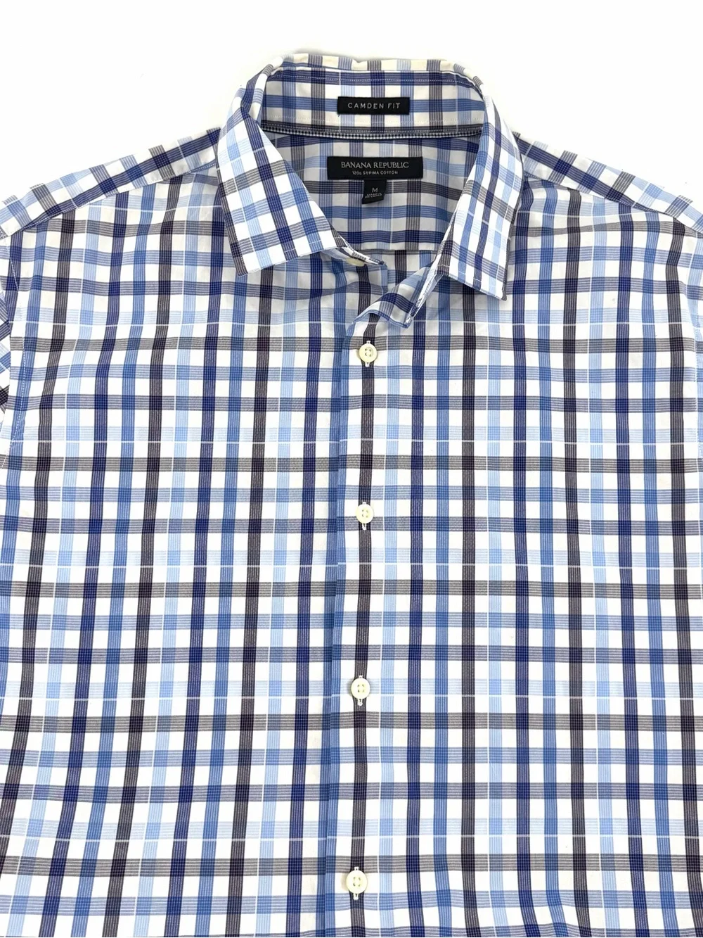 Banana Republic Camden Fit Men's Plaid Long Sleeve Button-Down Shirt Size M